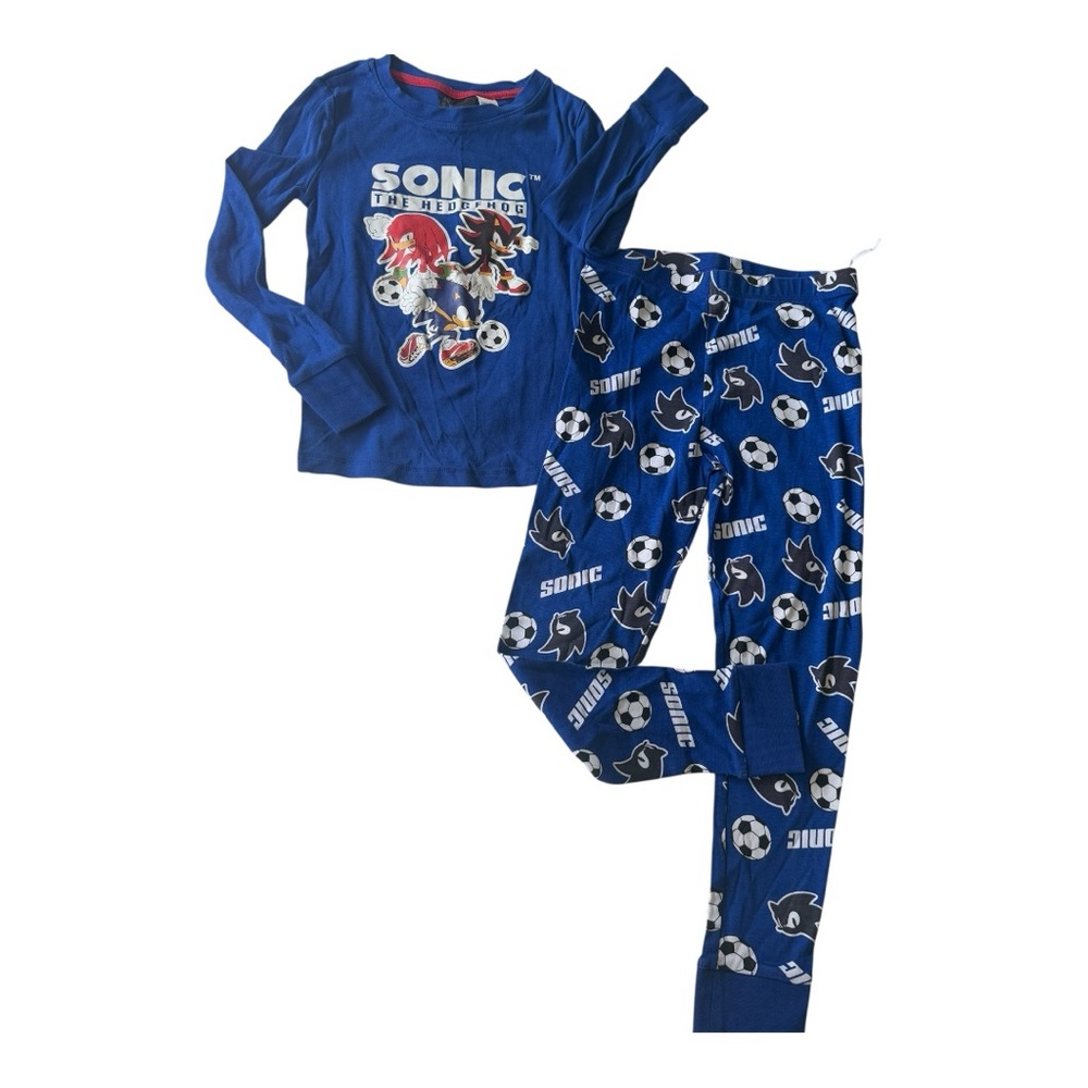 🆕 H&M Sonic Blue Pajama Sets for Cozy Nights - NO TAGS Size 8Y